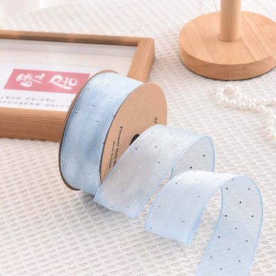 4cm*18m Shinny Diamond Polyester Organza Ribbon High Quality Gift Ribbon (Ribanda de presente de alta qualidade)