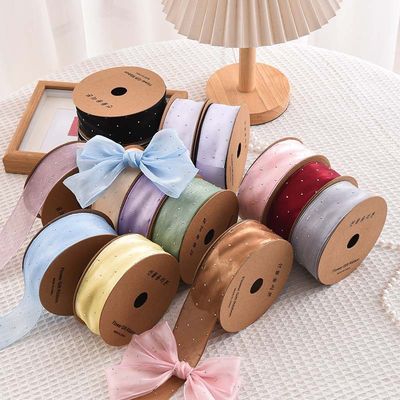 4cm*18m Shinny Diamond Polyester Organza Ribbon High Quality Gift Ribbon (Ribanda de presente de alta qualidade)