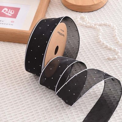 4cm*18m Shinny Diamond Polyester Organza Ribbon High Quality Gift Ribbon (Ribanda de presente de alta qualidade)