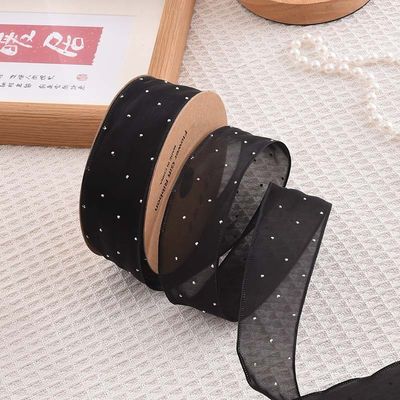 4cm*18m Shinny Diamond Polyester Organza Ribbon High Quality Gift Ribbon (Ribanda de presente de alta qualidade)