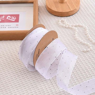 4cm*18m Shinny Diamond Polyester Organza Ribbon High Quality Gift Ribbon (Ribanda de presente de alta qualidade)