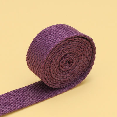 20mm-50mm Poliéster espessado algodão Webbing Bolsa de escola Mochila Bolsa de mão Canvas Strap Solid Color Plain Weave Strap