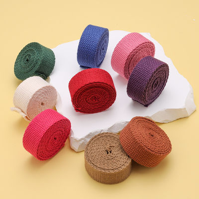 20mm-50mm Poliéster espessado algodão Webbing Bolsa de escola Mochila Bolsa de mão Canvas Strap Solid Color Plain Weave Strap