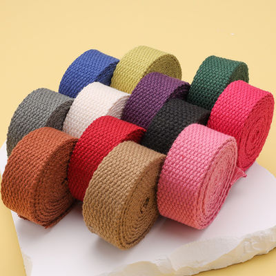 20mm-50mm Poliéster espessado algodão Webbing Bolsa de escola Mochila Bolsa de mão Canvas Strap Solid Color Plain Weave Strap