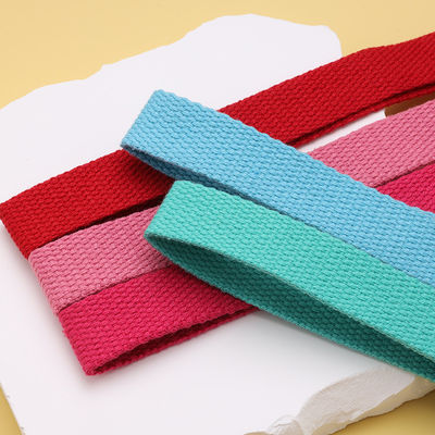 20mm-50mm Poliéster espessado algodão Webbing Bolsa de escola Mochila Bolsa de mão Canvas Strap Solid Color Plain Weave Strap