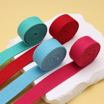 20mm-50mm Poliéster espessado algodão Webbing Bolsa de escola Mochila Bolsa de mão Canvas Strap Solid Color Plain Weave Strap