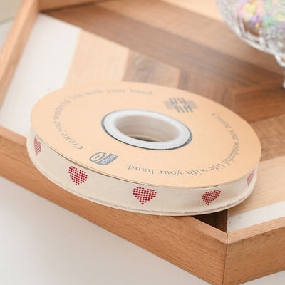 13mm Logotipo Cinta de algodão Literário Bouquet de flores frescas Bolo Decoração Caixa de presente Cinta de material de confecção Banda de embalagem