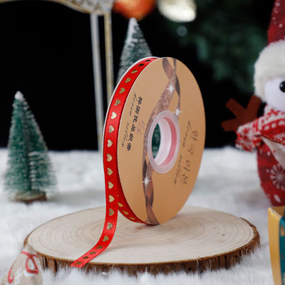 1cm*45m fita impressa de Natal para embalagens de presentes e acessórios de vestuário