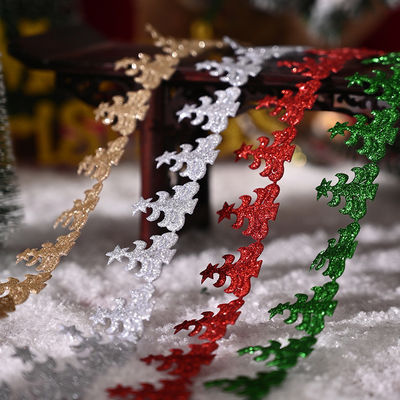 3cm*5y Faixa de Natal Ultrassônica para embalagens de presentes e acessórios de vestuário