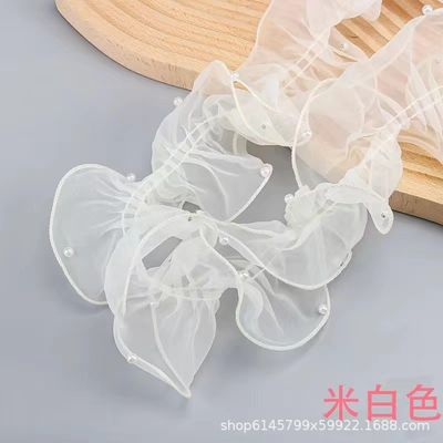 Faixa de renda de borda enrugada de 12cm*2m para embalagem de flores e presentes