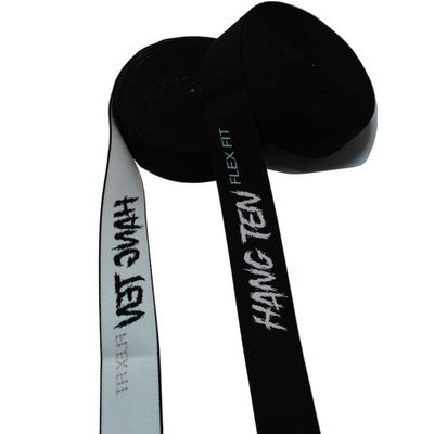 4.4cm Jacquard logotipo personalizado fita elástica e webbing para acessórios de vestuário cintura banda
