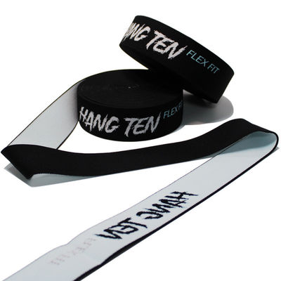 4.4cm Jacquard logotipo personalizado fita elástica e webbing para acessórios de vestuário cintura banda
