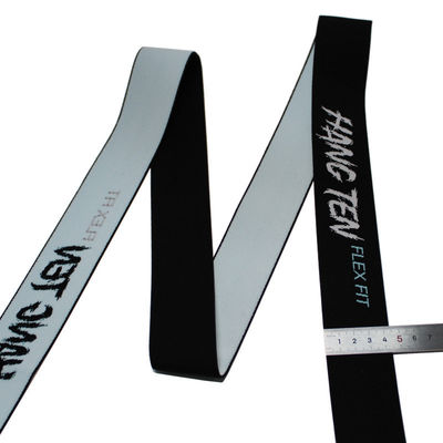 4.4cm Jacquard logotipo personalizado fita elástica e webbing para acessórios de vestuário cintura banda
