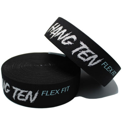 4.4cm Jacquard logotipo personalizado fita elástica e webbing para acessórios de vestuário cintura banda