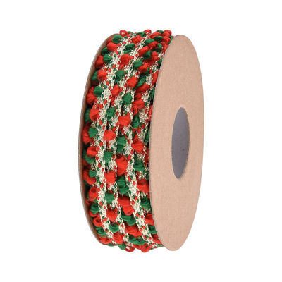 10mm * 10m Feliz Natal Borda de Ouro de Veludo Para Embalagem de Presentes E Decoração de Festivais