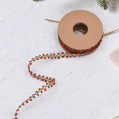 10mm * 10m Feliz Natal Borda de Ouro de Veludo Para Embalagem de Presentes E Decoração de Festivais