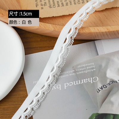 Lâmpada de cabeça Ocasião 1,5 cm Lâmina de olho tecida Poliéster Elastic Bra Strap Ribbon For Garment Accessories