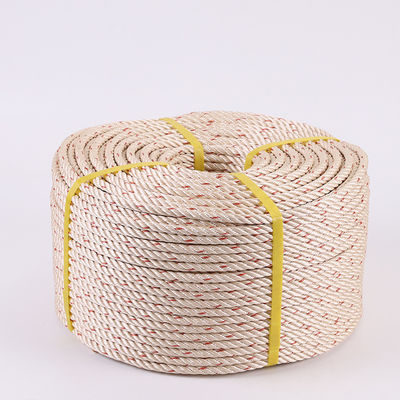 3 mm-12 mm amarelo PP 3 fios corda torcida aplicada em usos marítimos