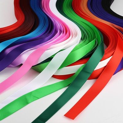 Assorted Polyester Nylon Ribbon Solid Pattern Perfect Gift Wrapping Ribbon Adequado para Fabricação de Embalagens e Decoração